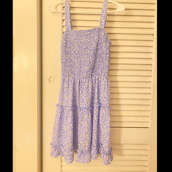 Blue Floral Spring Summer Dress (Size Medium) - Picture 1 of 3